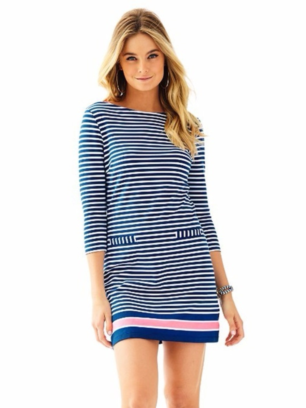NWT Lilly Pulitzer Irinia Shift Dress Guava Melon Exotic Garden Stripes Small